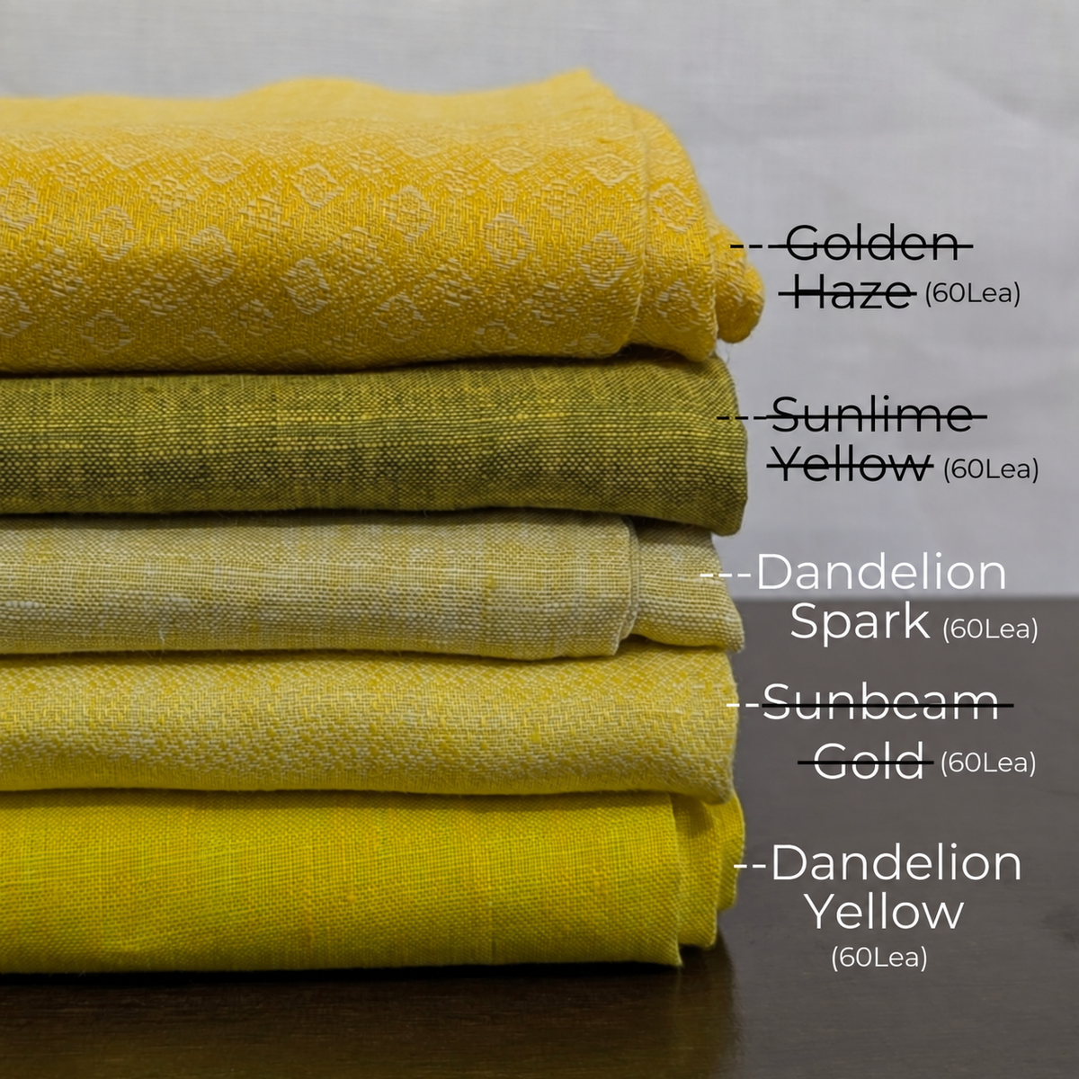Pure Linen Yellow Fabrics – Sunny Ray by OrganoLinen