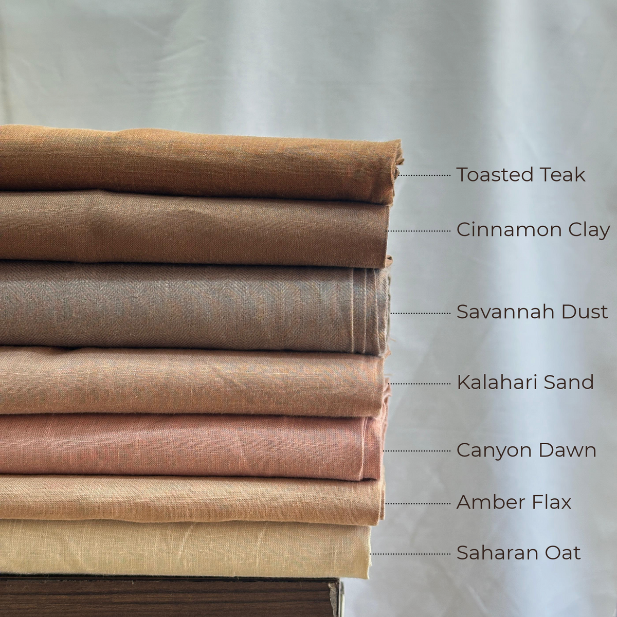 Tan linen fabric colors – Dune by OrganoLinen