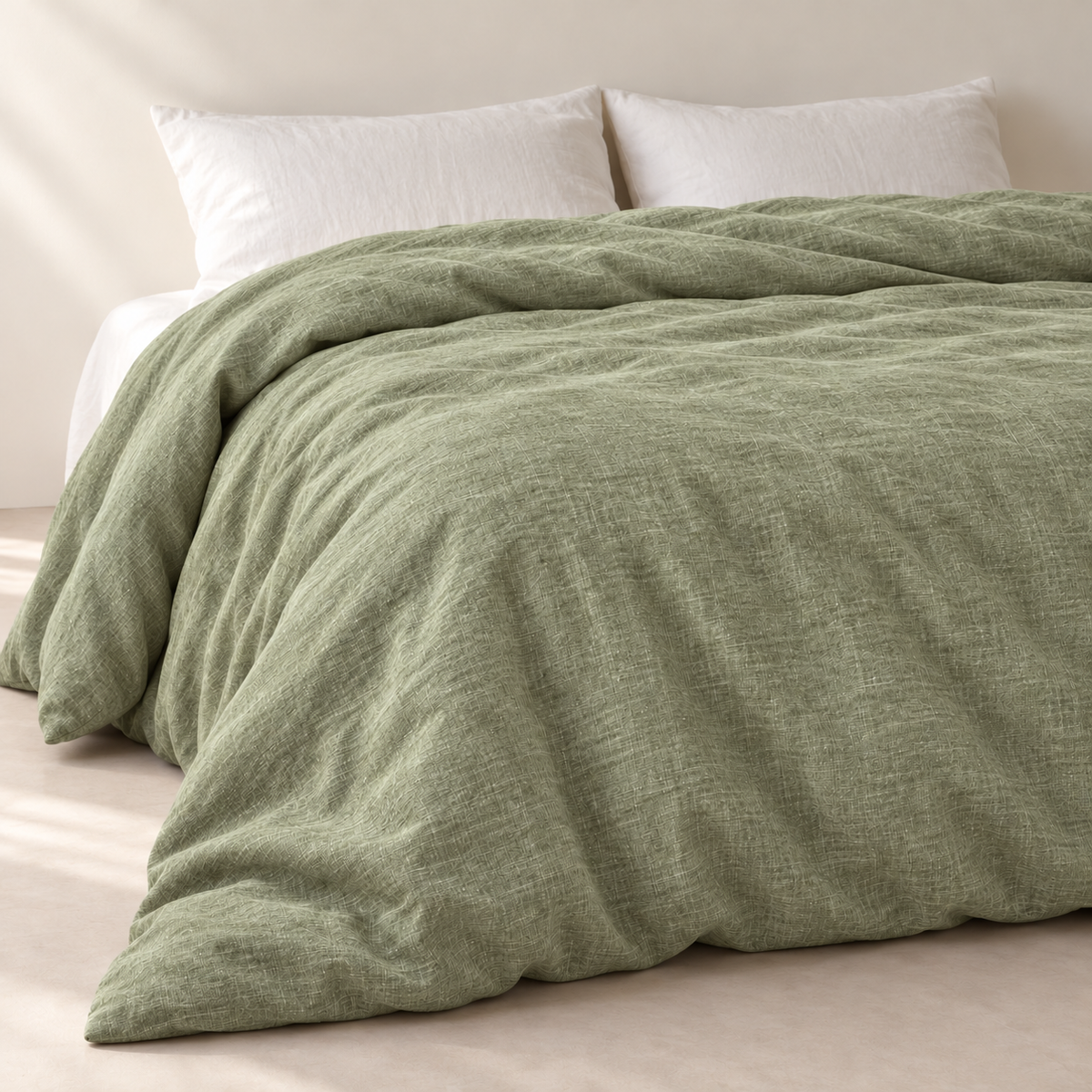 BILLOW Linen Duvet Cover – Seamless, Hidden Zipper & 8 Inner Ties