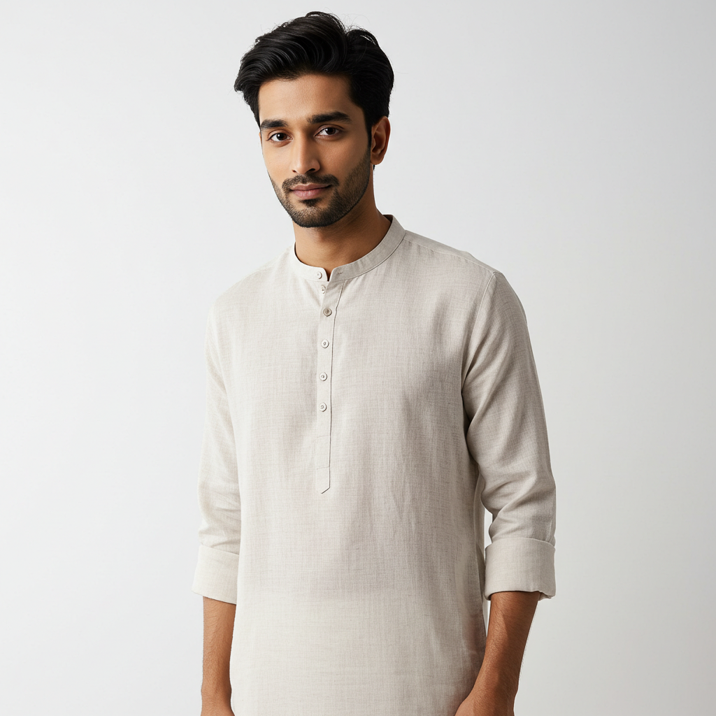 Chemise mandarine en lin AIDAN - Nuances d'été