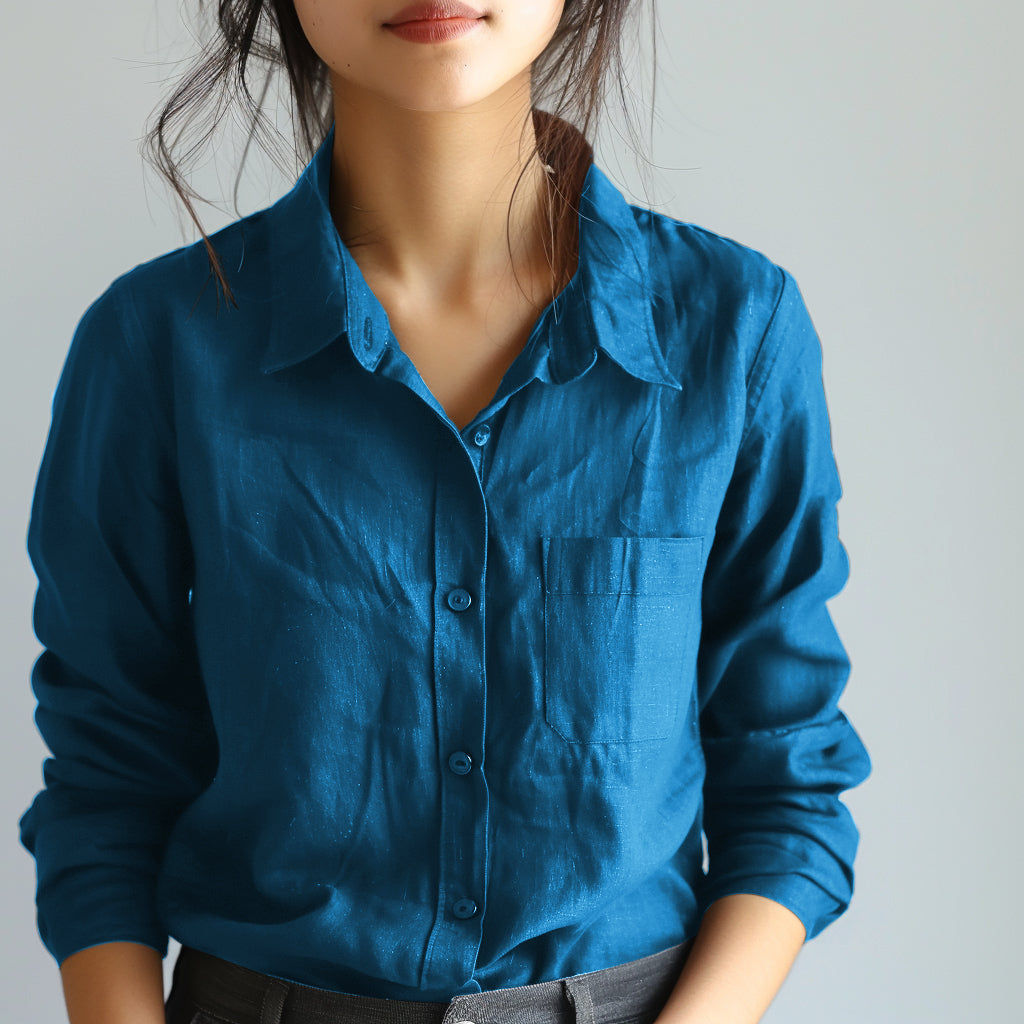 Blue shirt women's best sale