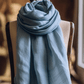 NOAH Blue Linen Scarf - OrganoLinen