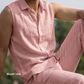 Men's Pure Linen Set in Blush Veil – Drift by OrganoLinen