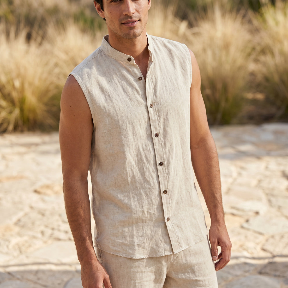 Men's Pure Linen Set – Drift by OrganoLinen