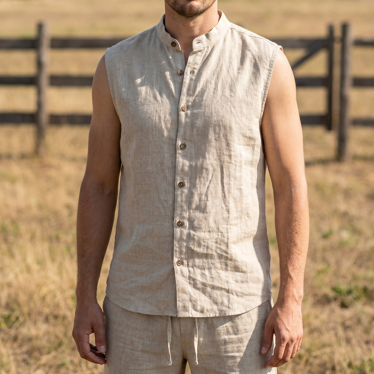 Men's Pure Linen Set – Drift by OrganoLinen