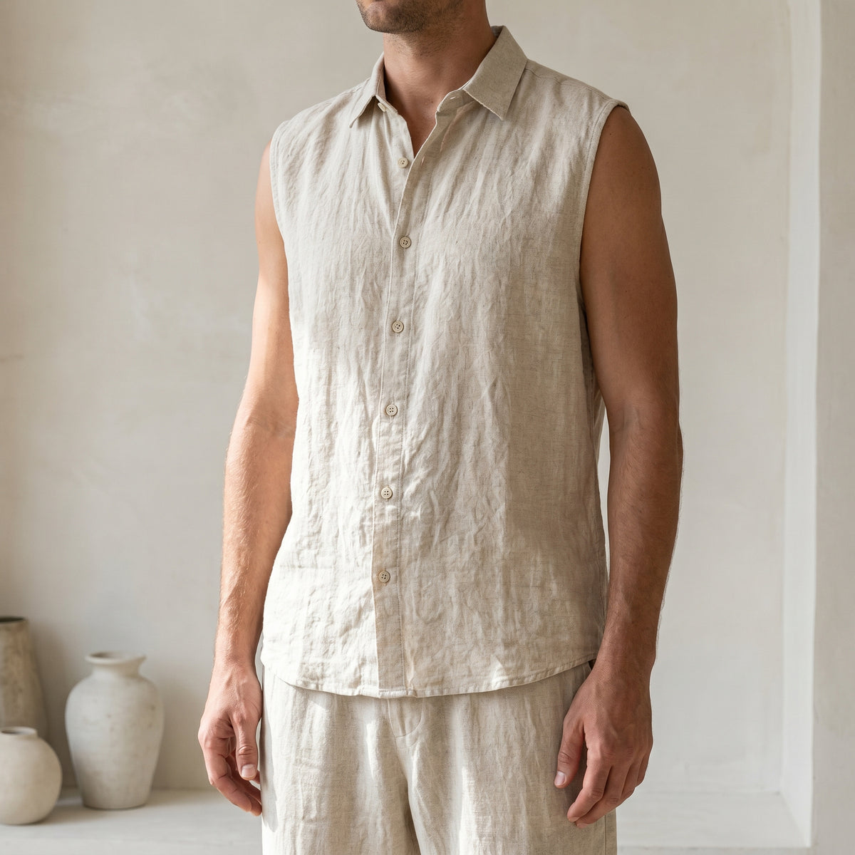 Men's Pure Linen Set – Drift by OrganoLinen