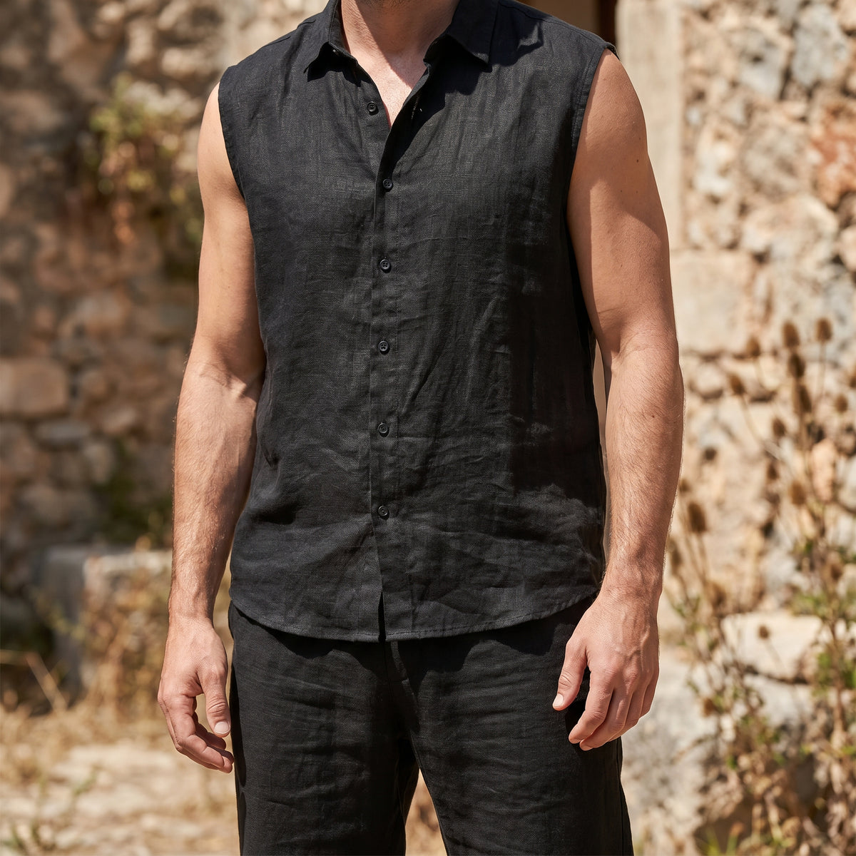Men's Pure Linen Set – Drift by OrganoLinen