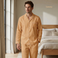 Men's Pure Linen Pajamas Full Sleeve Top & Pants Set in Canary – Milo by OrganoLinen
