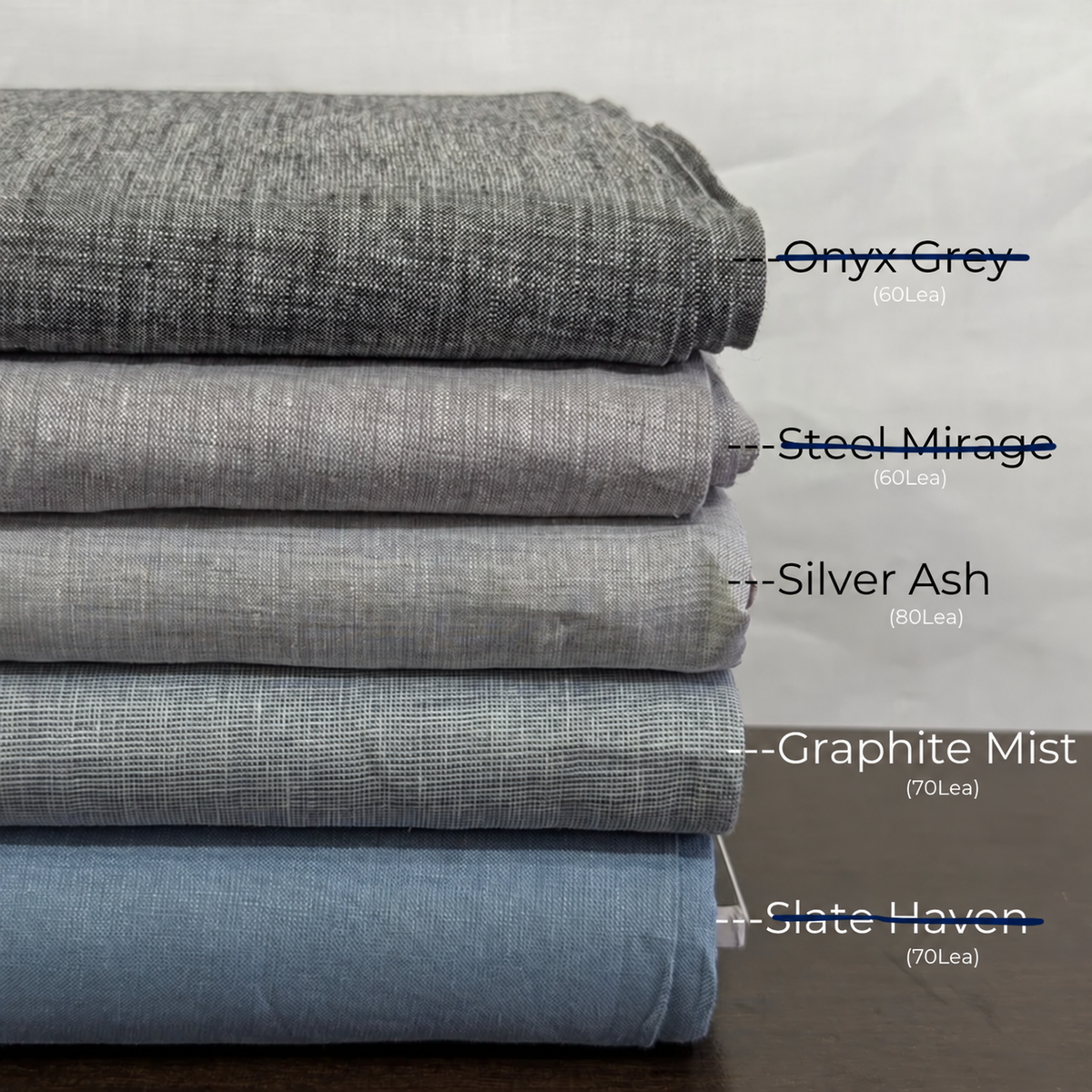 Pure Linen Grey Fabrics – Urban Myst by OrganoLinen