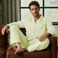 Men's Pure Linen Pajamas Full Sleeve Top & Pants Set in Citron – Milo by OrganoLinen