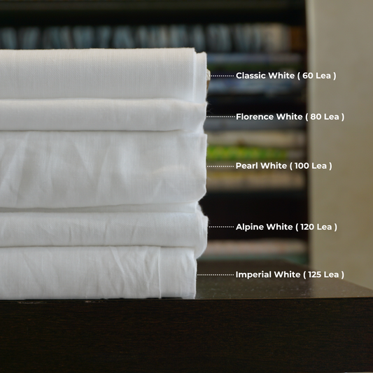 CONCORD LUMIERE Pure Linen White Fabrics,For Shirts and Tops