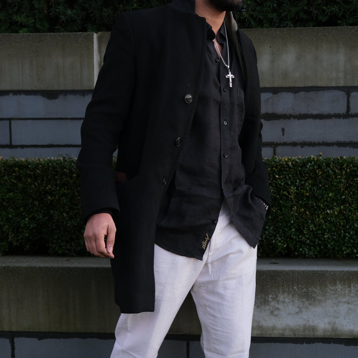 Men's Black Linen Shirt – Raven by OrganoLinen