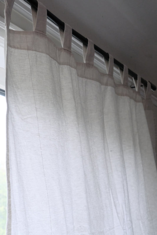 LOOM – Custom Linen Curtain | Full Drop Panel with Loops or Ties