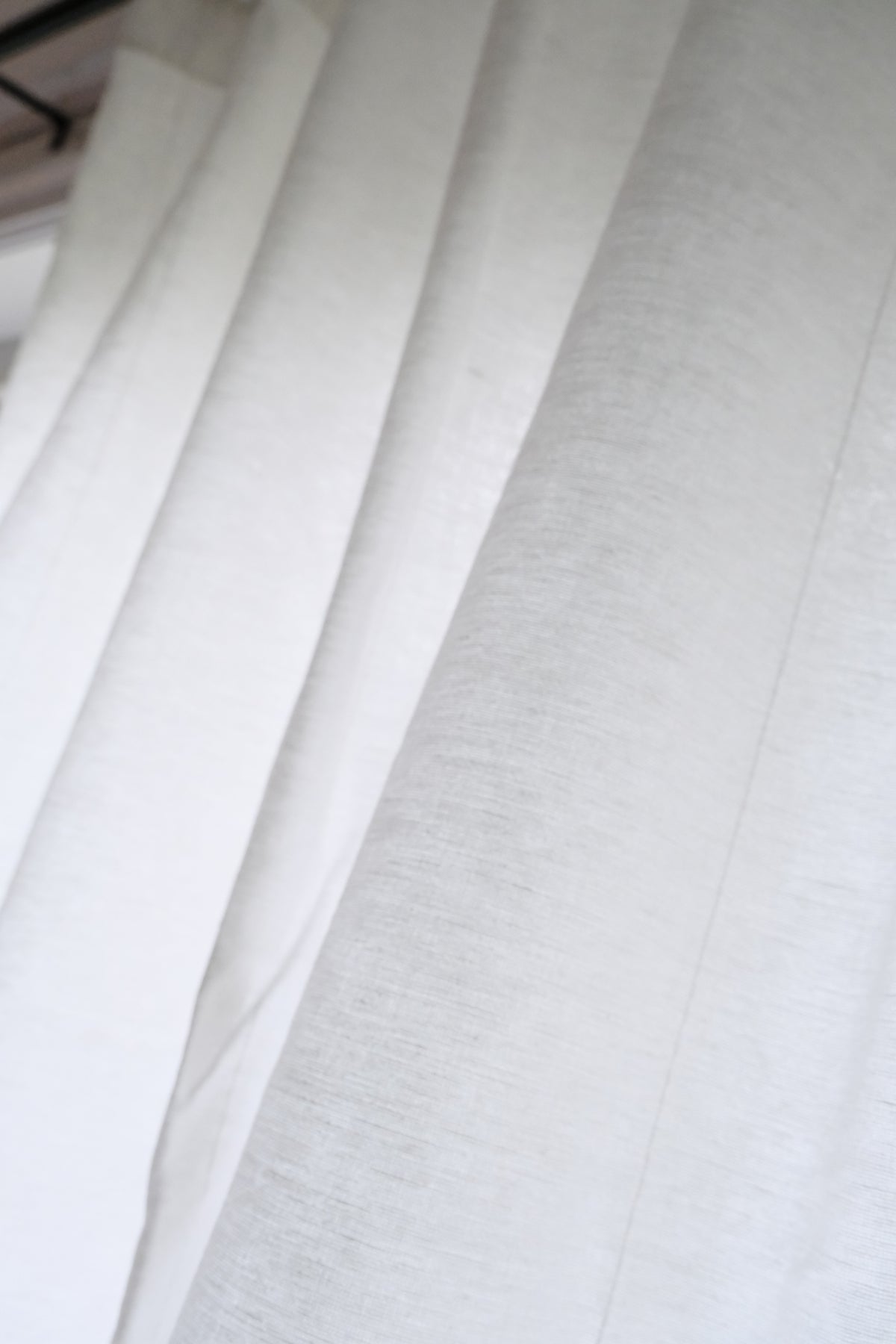 Custom Linen Café Curtain – Wisp by OrganoLinen