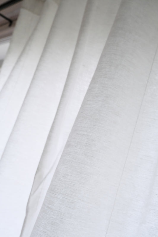 WISP – Custom Linen Café Curtain | Mini Drop Panel with Loops or Ties