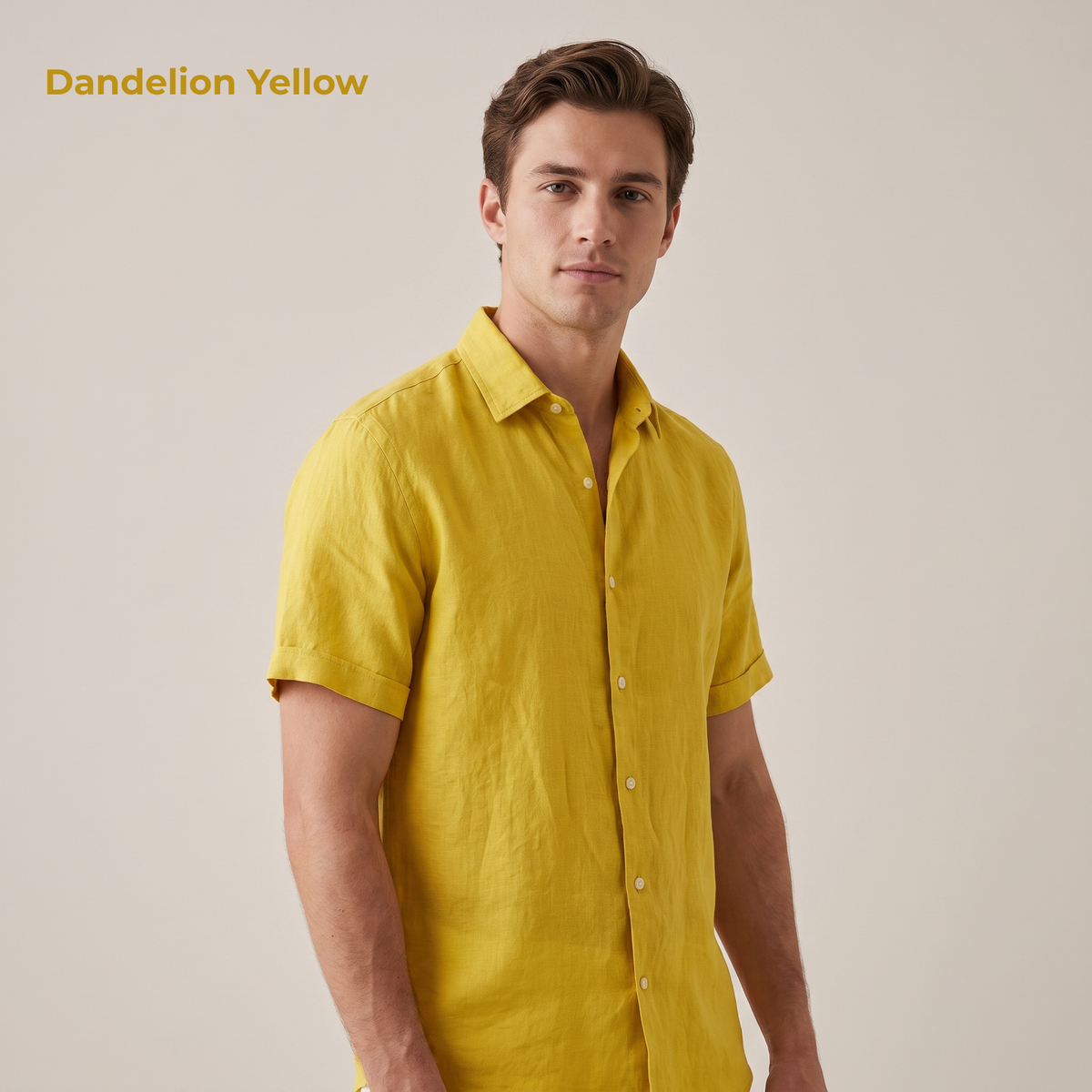 Chemise de villégiature à manches mi-longues en lin VISTA 