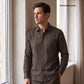 Men's Linen Shirt in Deep Espresso – Raven by OrganoLinen