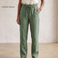 Men's Pure Linen Pants in Lichen Stone – Echo by OrganoLinen