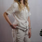 NOLA Women's Linen Pajama Set – Short-Sleeve Top & Pants