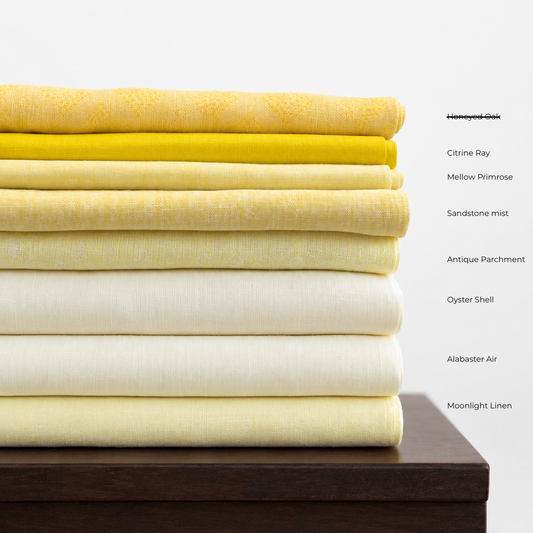 GOLDEN HOUR Pure Linen Yellow Fabrics, For Shirts and Cord Sets
