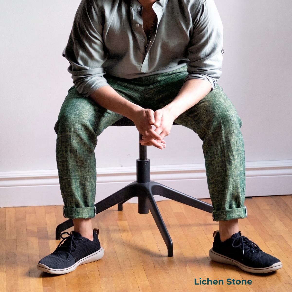 Men's Pure Linen Pants in Lichen Stone – Hugo by OrganoLinen