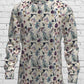 White Printed Linen Shirt for Men