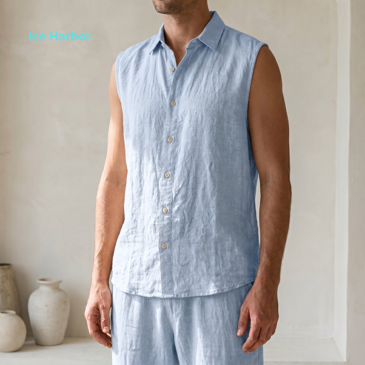 Men's Pure Linen Set – Drift by OrganoLinen