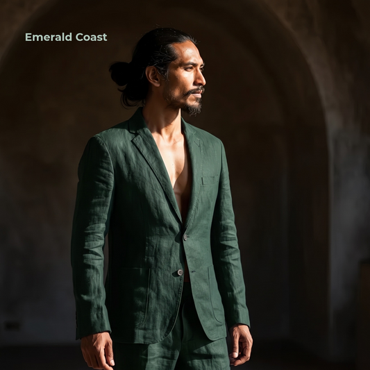 JASPER Men’s Unlined Linen Jacket – Heavyweight Fit