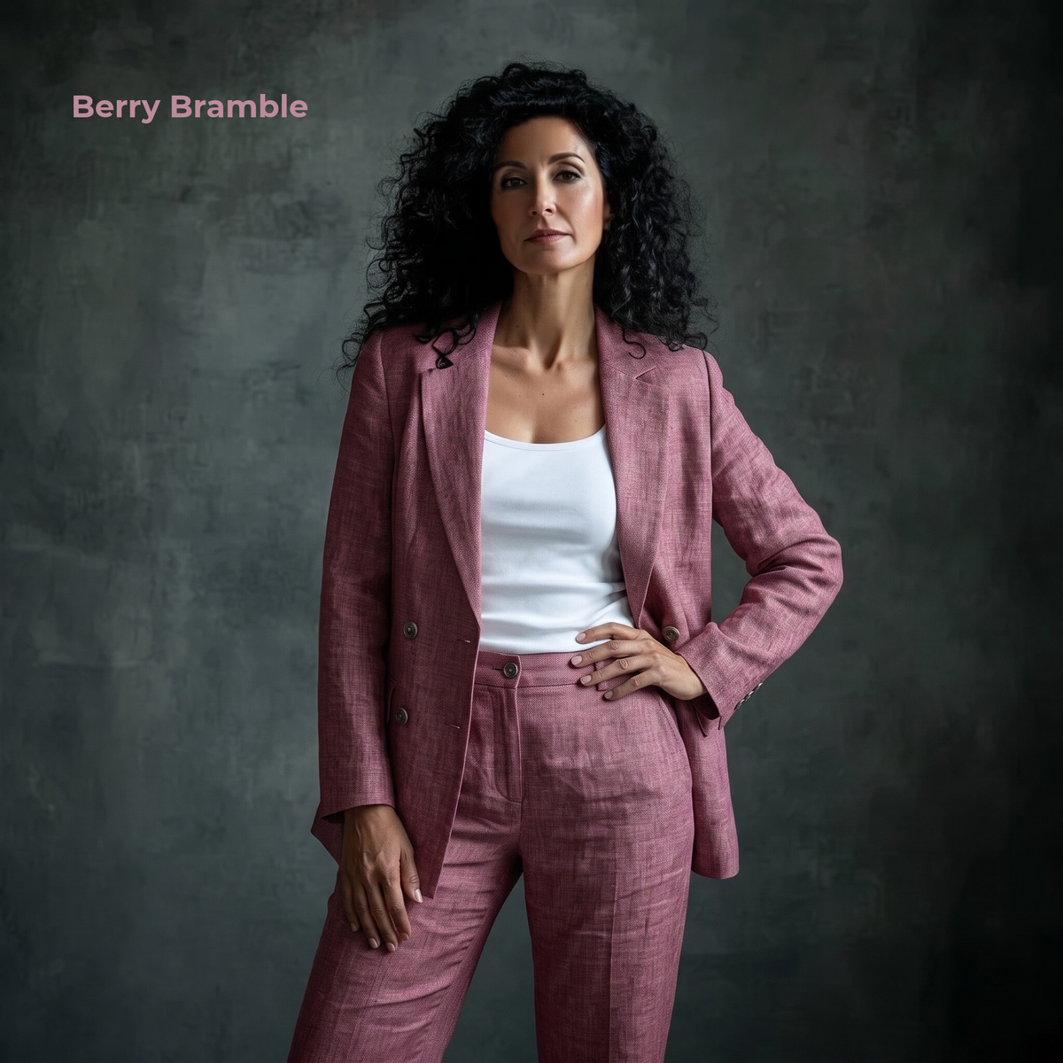 Women’s Unlined Linen Suit in Berry Bramble – Jasper by OrganoLinen
