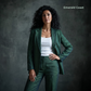 Women’s Unlined Linen Suit in Emerald Coast – Jasper by OrganoLinen