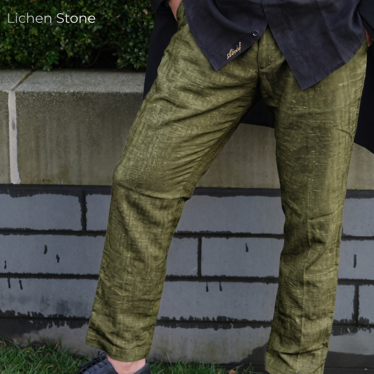 Men's Pure Linen Pants in Lichen Stone – Roma by OrganoLinen