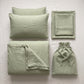 REVERIE Linen Bed Set – Duvet Cover, Fitted & Flat Sheet, 2 Pillowcases