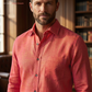 Men's Linen Shirt in Dusty Canyon – Ember by OrganoLinen