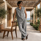Men's Pure Linen Set in Urben Stone – Drift by OrganoLinen