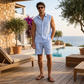 Men's Pure Linen Set in Ice Harbor – Haven by OrganoLinen