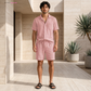 Men's Pure Linen Set in Blush Veil – Reed by OrganoLinen