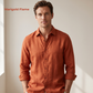 Men's Linen Shirt in Marigold Flame – Ember by OrganoLinen