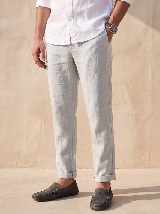 Pantalon en lin HUGO - Nuances neutres