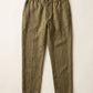 Men's linen pants in Olive Earth, flat lay – Echo by OrganoLinen