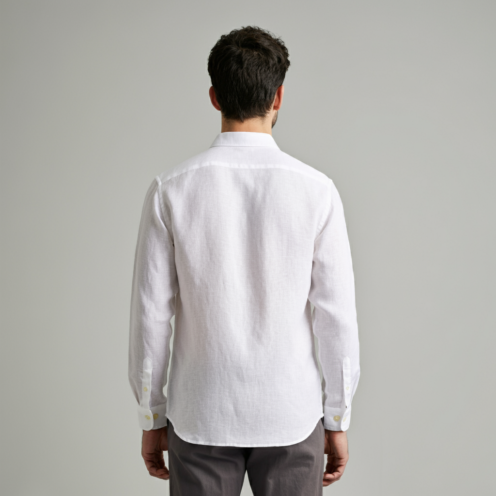 Men's White Linen Shirt