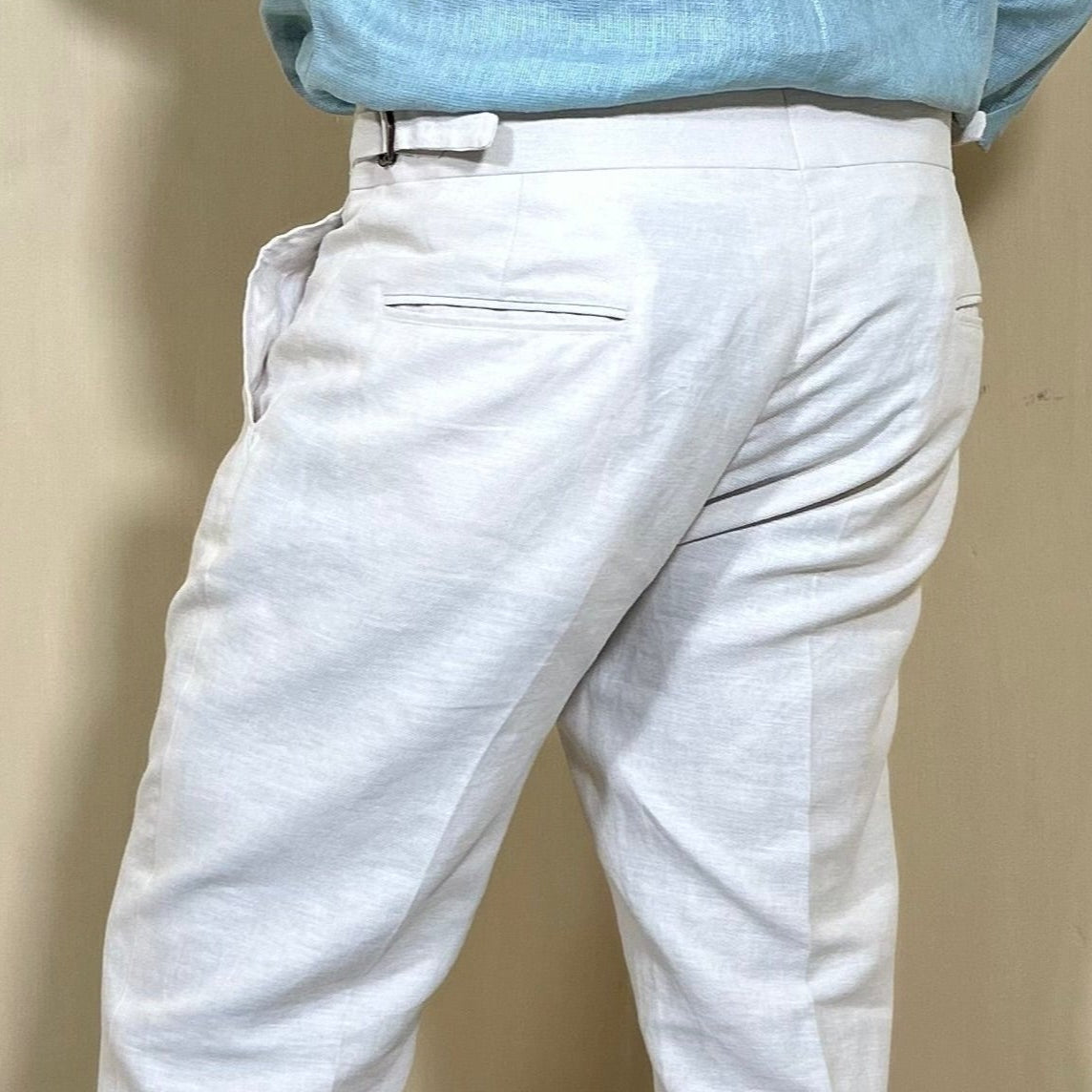 All season Men’s Linen Pants ROMA | Italian Style | 25 Lea pure linen - OrganoLinen