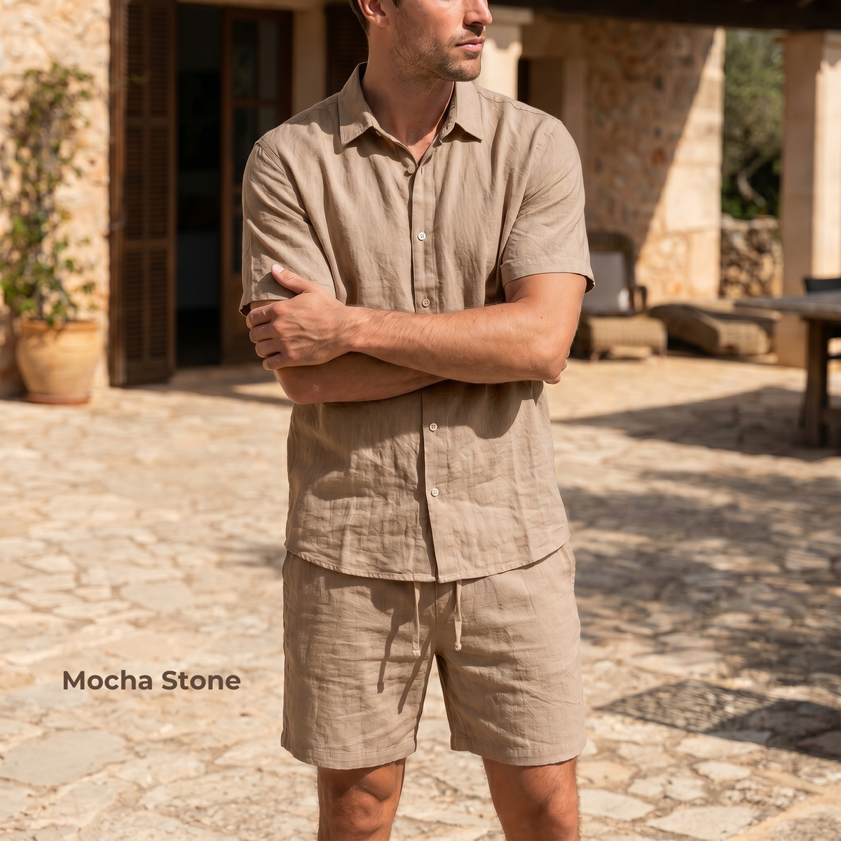 Men's Pure Linen Set – Reed by OrganoLinen