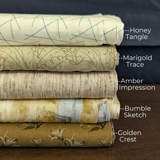 Pure Linen Printed Fabrics on Yellow Based Color || For Shirts & Tops