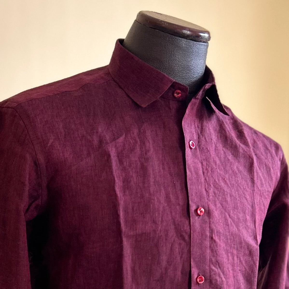 Men's Red Linen Shirt – Ember by OrganoLinen
