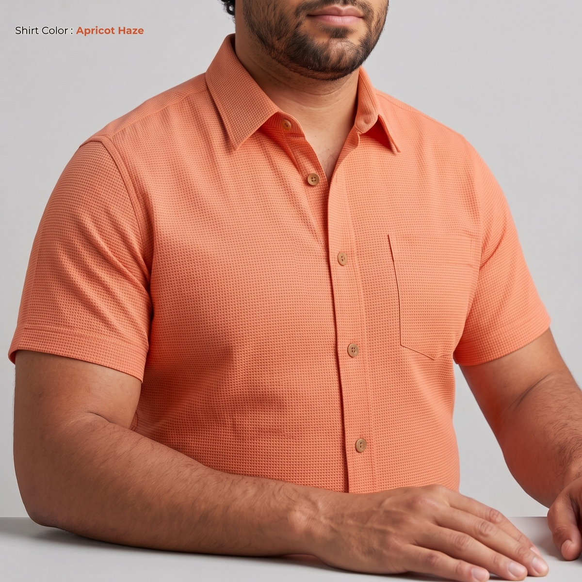 Men's Plus Size Linen Shirt in Apricot Haze – Ember by OrganoLinen