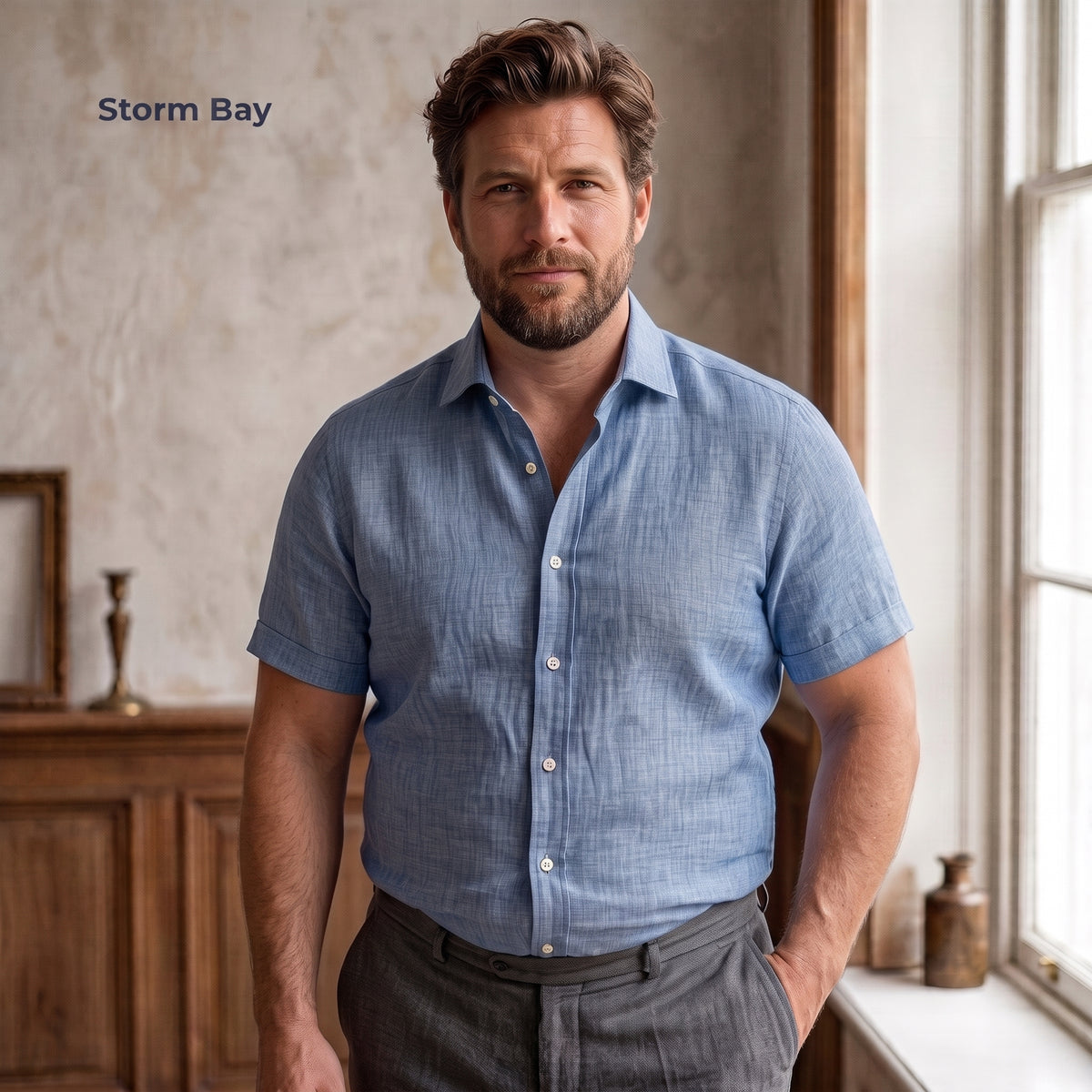 Chemise en pur lin HARBOUR