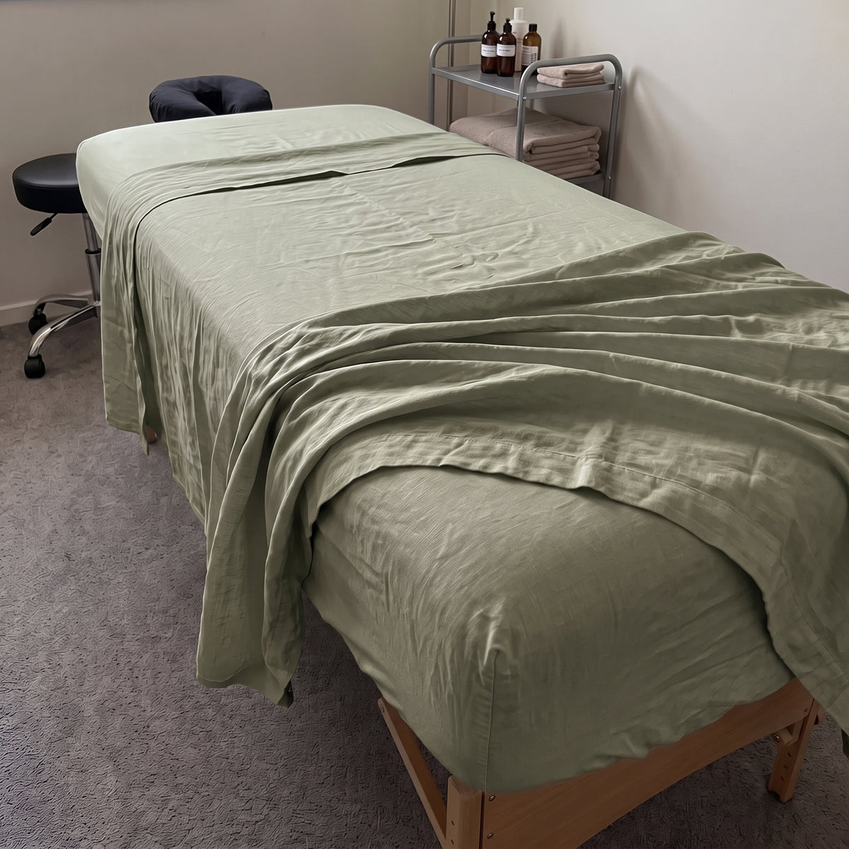 DREAM Linen Massage Table Sheet Set – Fitted & Flat Sheet