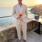 ATLAS Men’s Linen Suit – Unlined 2-Piece Tailored Set