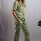 NOLA Women's Linen Pajama Set – Short-Sleeve Top & Pants