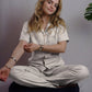 NOLA Women's Linen Pajama Set – Short-Sleeve Top & Pants